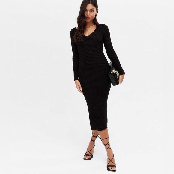 ACNE STUDIOS Ribbed-Knit Midi Dress